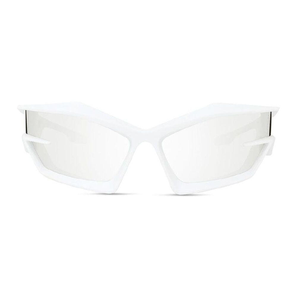 Givenchy Sunglasses Geometric Full Rim, White Frame and Smoke Mirror Lens - Picture 2 of 2
